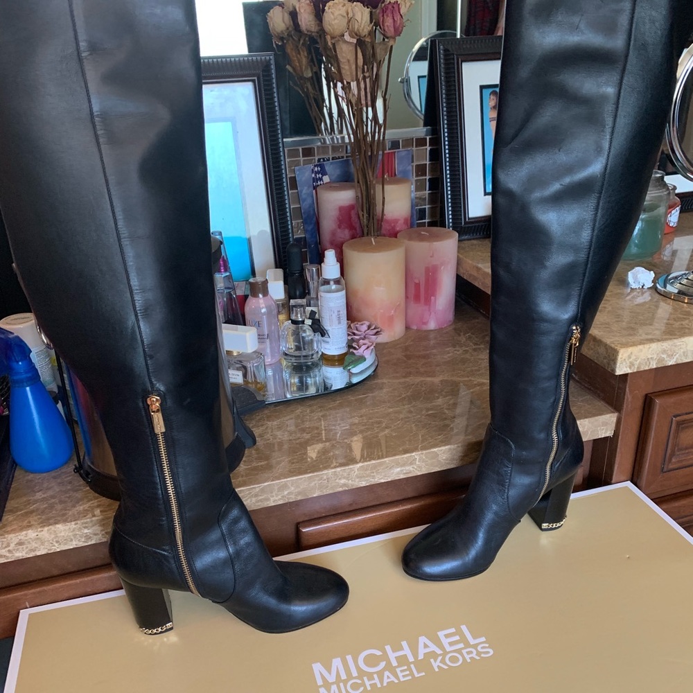 🎉SOLD‼️ over the knee leather boots